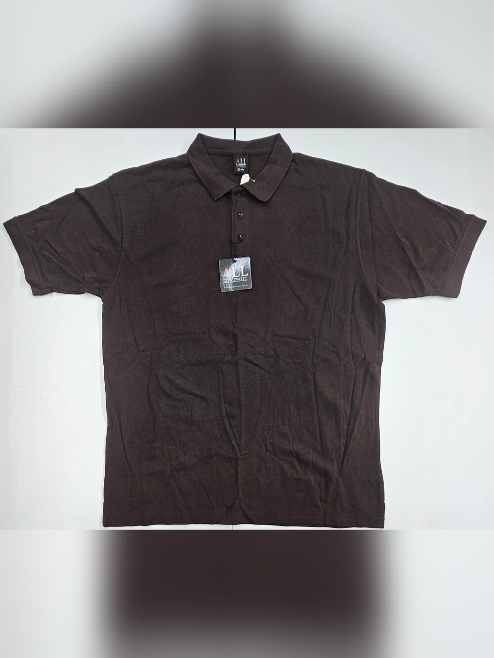NWT ALL Polo Men’s 3XL Shirt Brown Short Sleeve Pique Big & Tall Classic